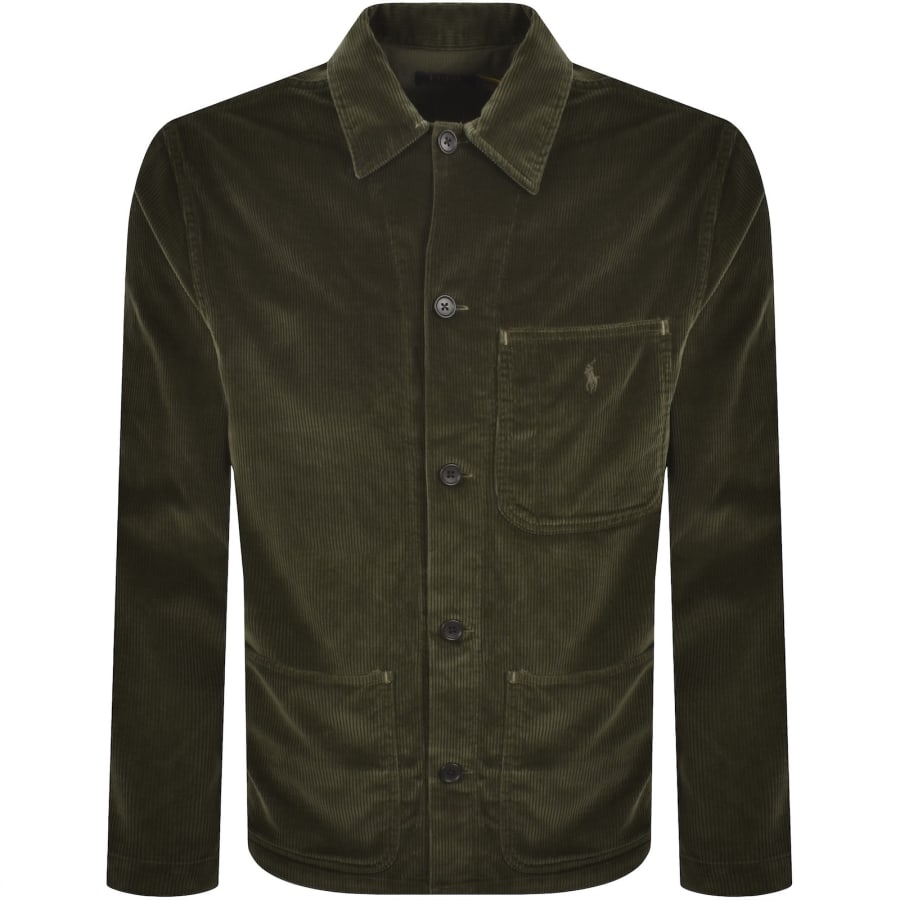 Image number 1 for Ralph Lauren Corduroy Overshirt Green