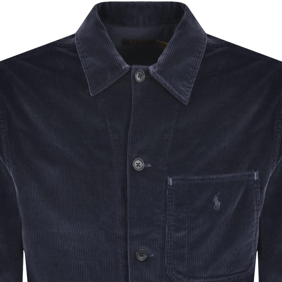 Image number 2 for Ralph Lauren Corduroy Overshirt Navy