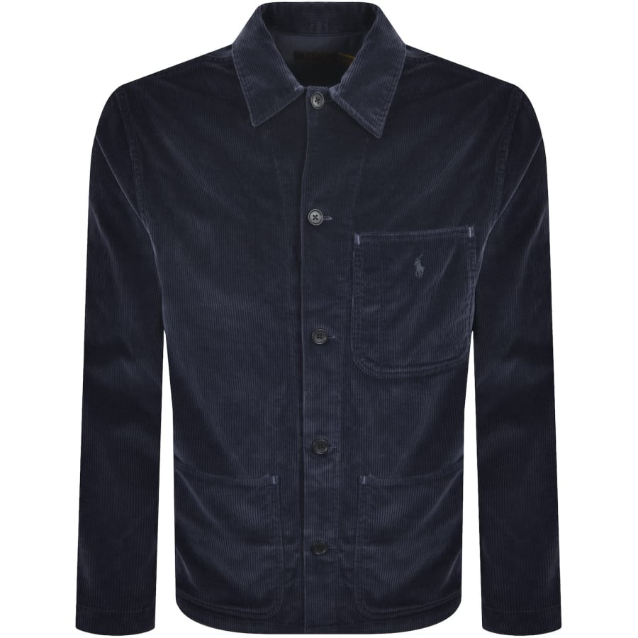 Image number 1 for Ralph Lauren Corduroy Overshirt Navy