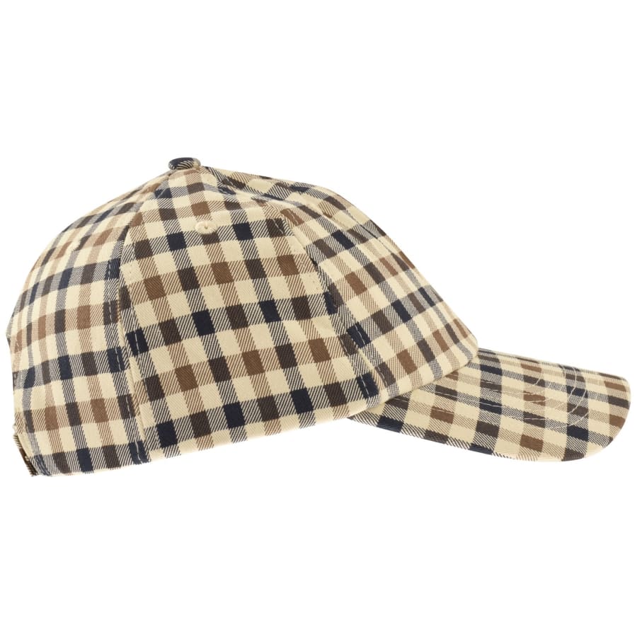 Image number 2 for Aquascutum Check Baseball Cap Beige