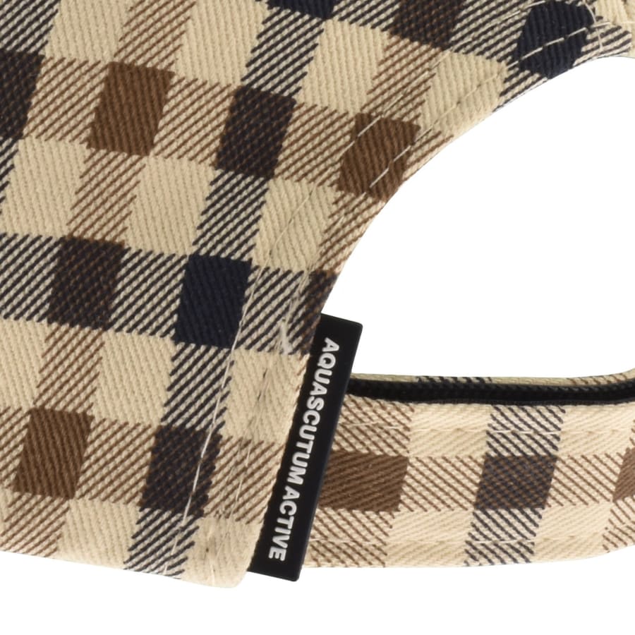 Image number 3 for Aquascutum Check Baseball Cap Beige