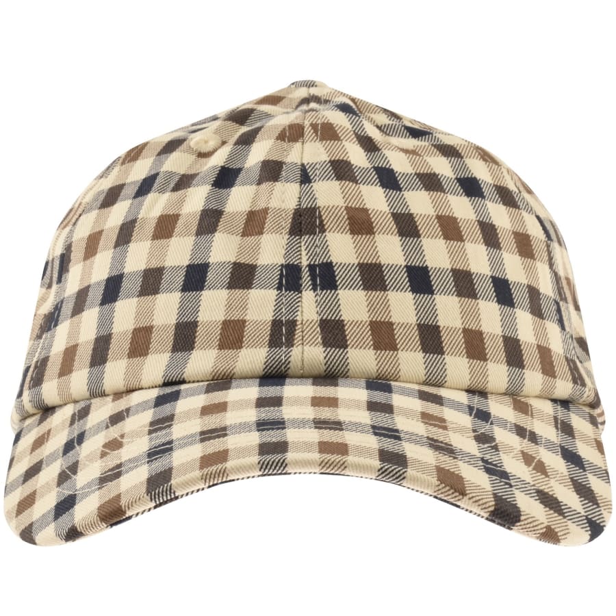 Image number 1 for Aquascutum Check Baseball Cap Beige