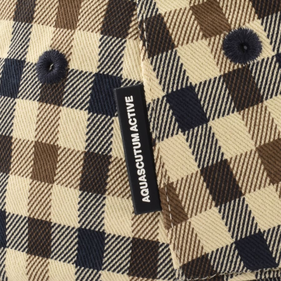 Image number 3 for Aquascutum Check Bucket Hat Beige