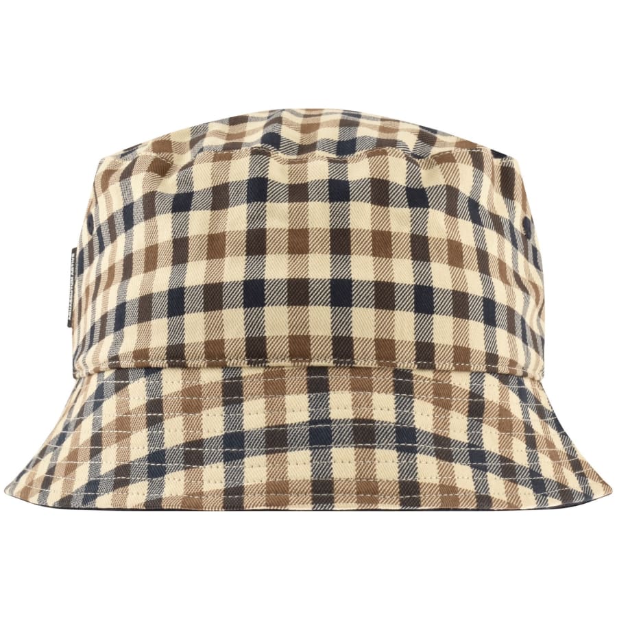 Image number 1 for Aquascutum Check Bucket Hat Beige