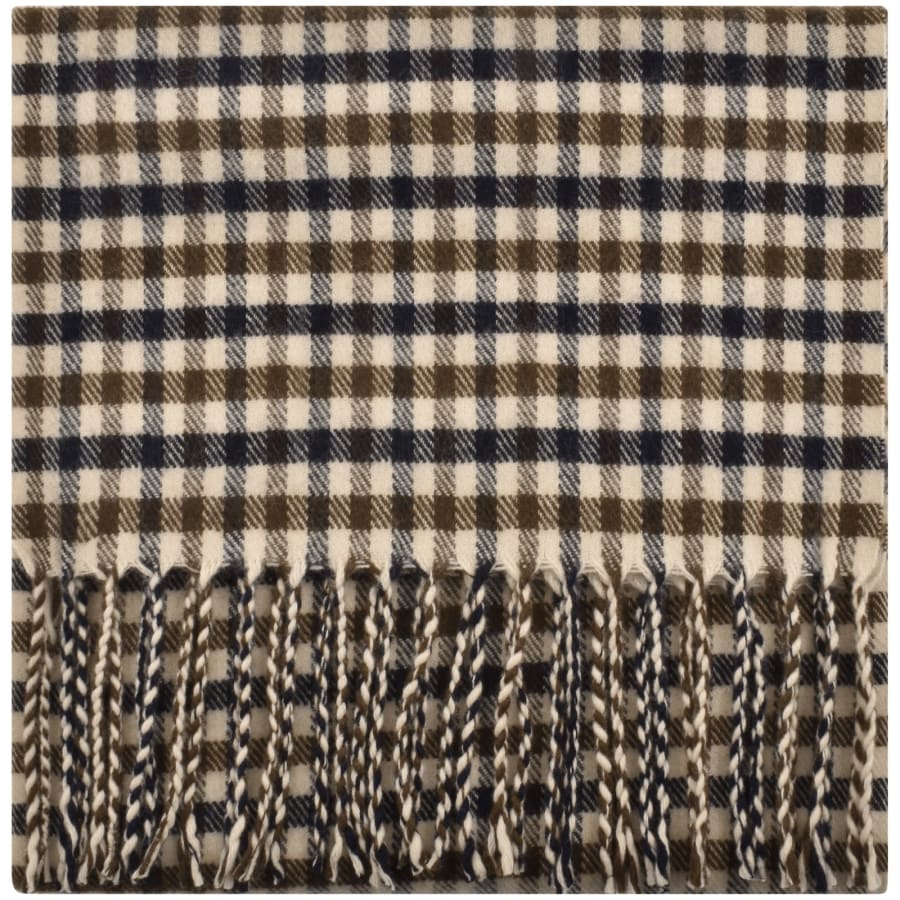 Image number 2 for Aquascutum Wool Iconic Scarf Beige