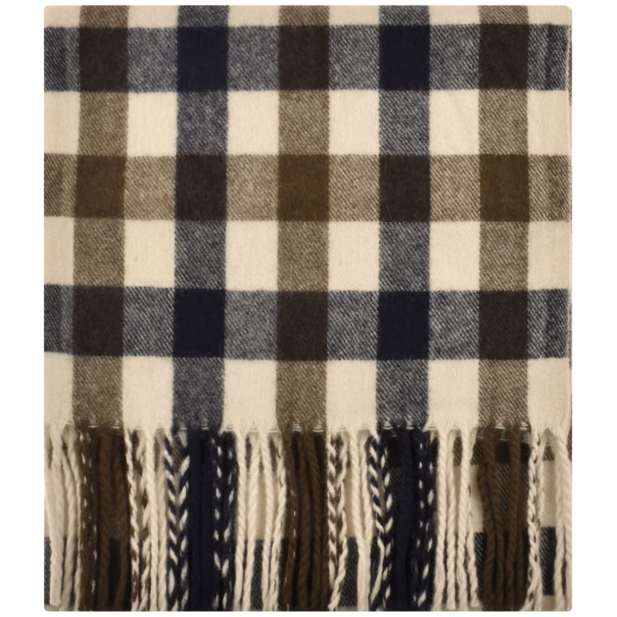 Image number 2 for Aquascutum Wool Iconic Scarf Beige