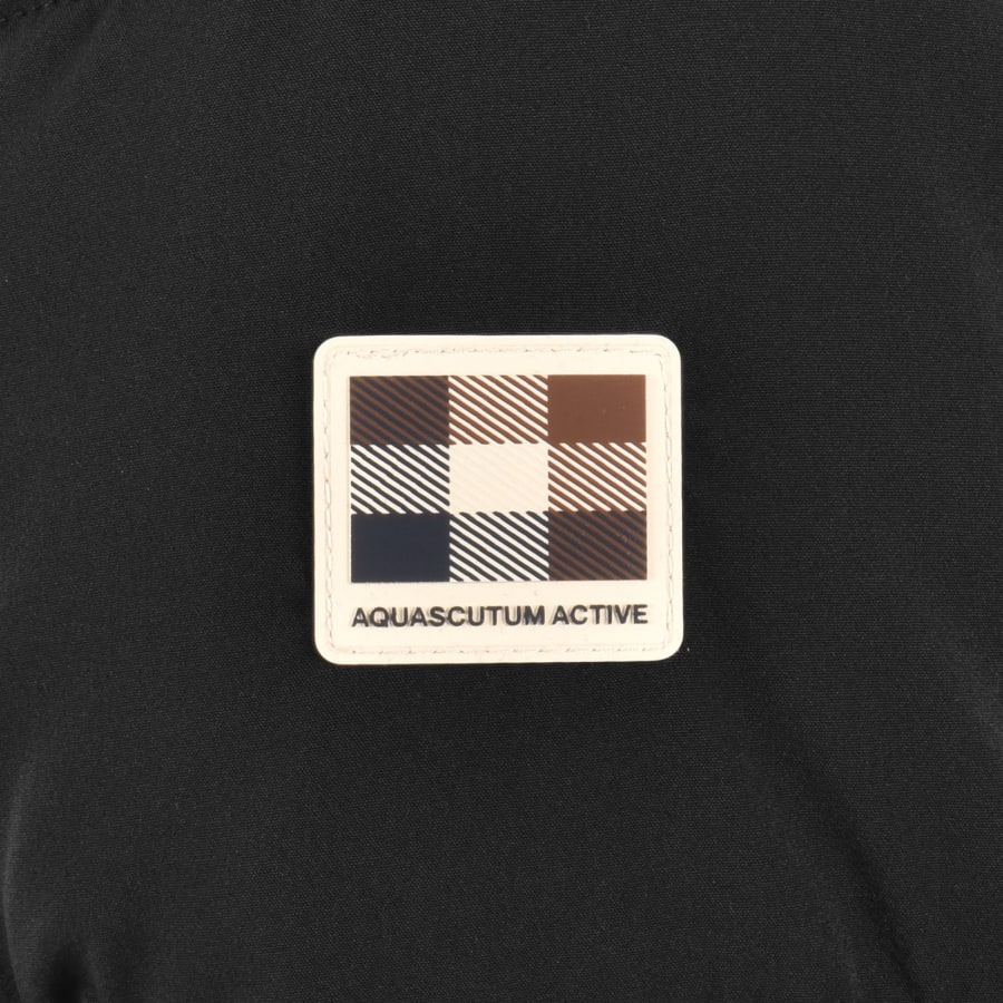 Image number 3 for Aquascutum Hooded Puffer Jacket Black