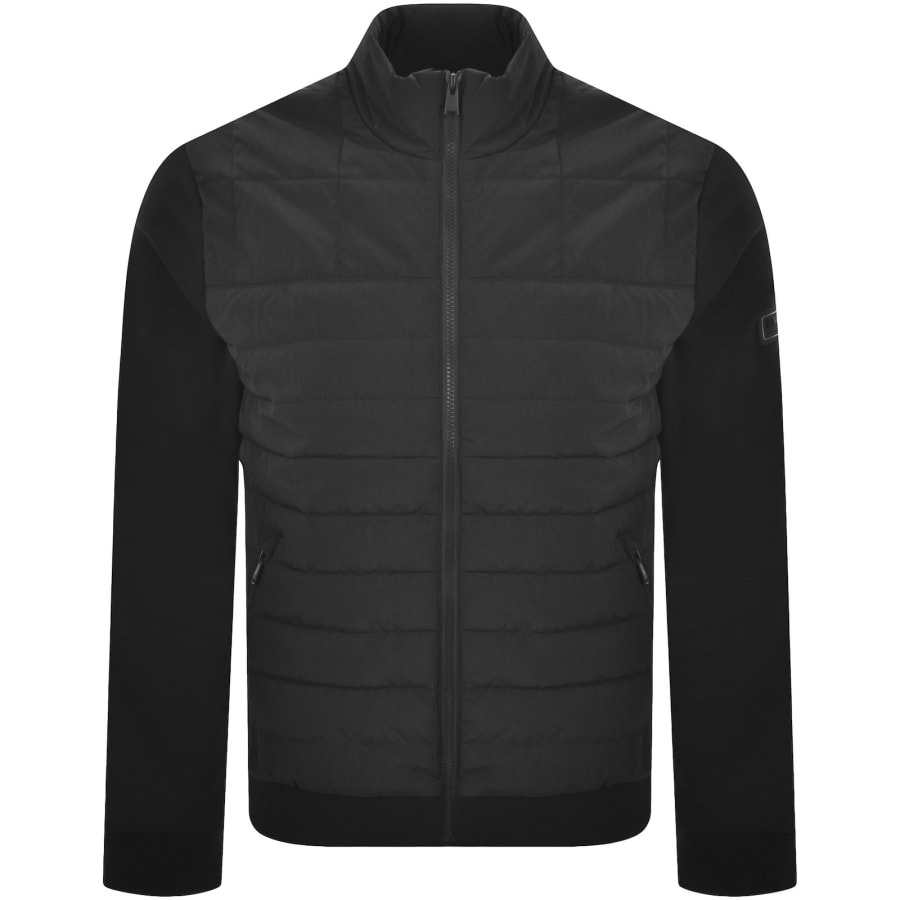 Image number 2 for Barbour International Quilted Sweatshirt Black