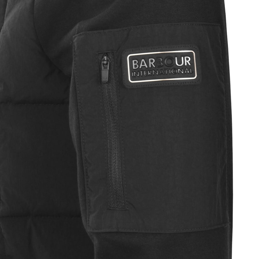 Image number 4 for Barbour International Quilted Sweatshirt Black