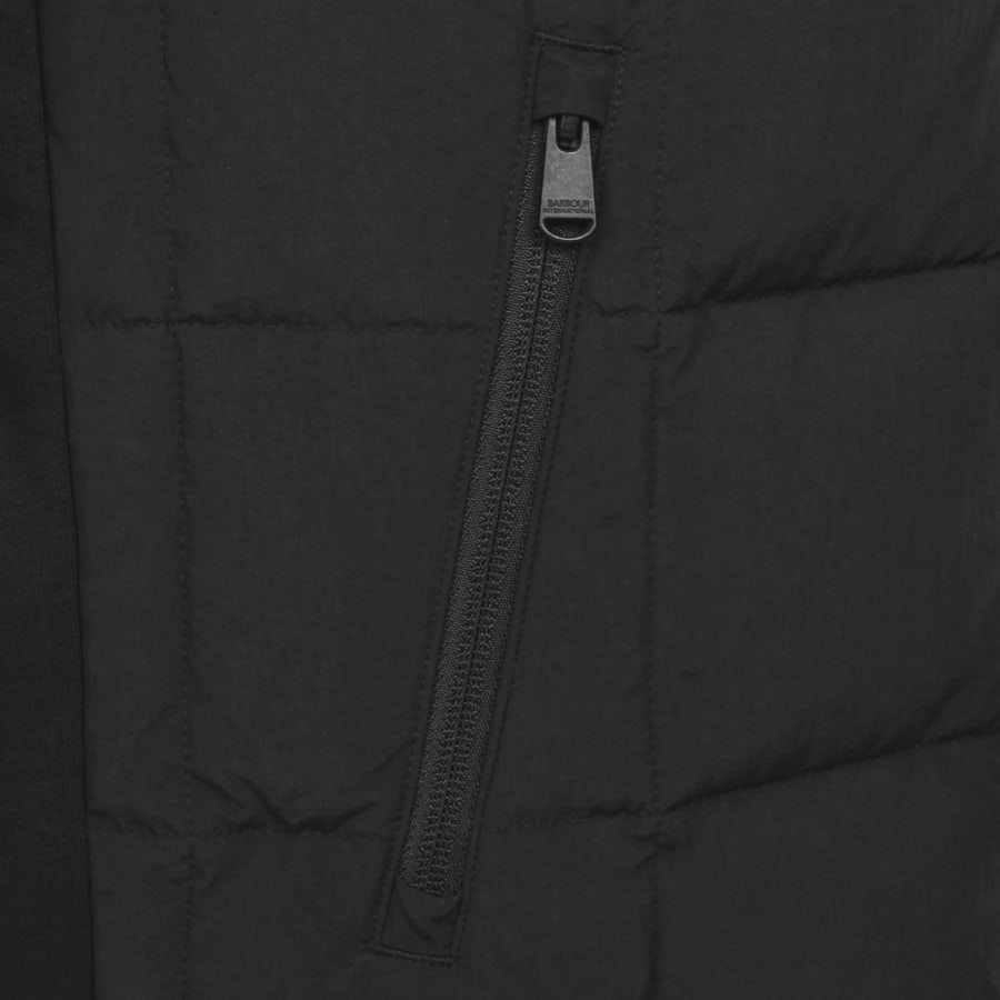 Image number 5 for Barbour International Quilted Sweatshirt Black