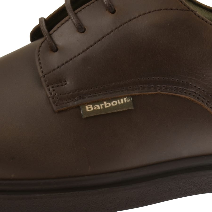 Image number 4 for Barbour Carthy Derby Shoes Dark Brown
