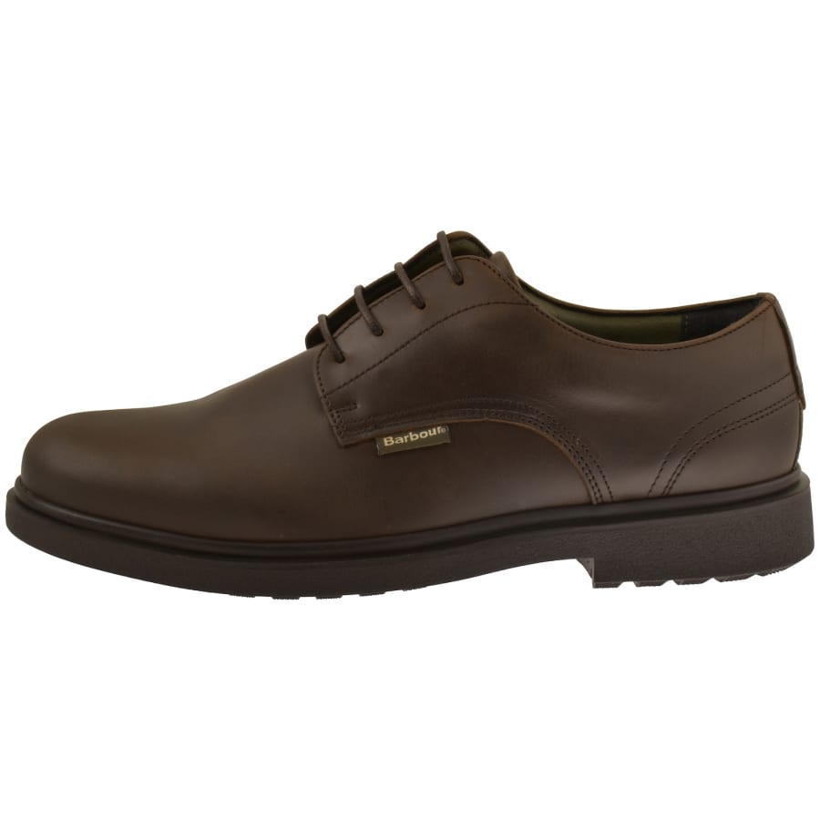 Image number 1 for Barbour Carthy Derby Shoes Dark Brown