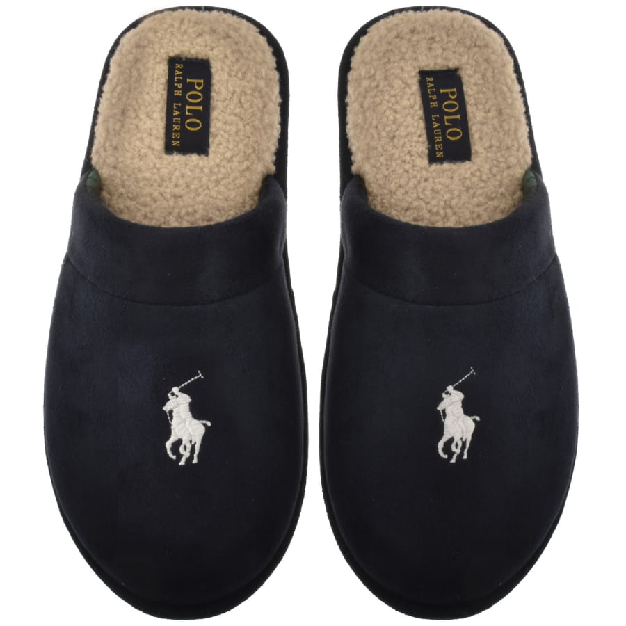 Image number 1 for Ralph Lauren Klarence Slippers Navy