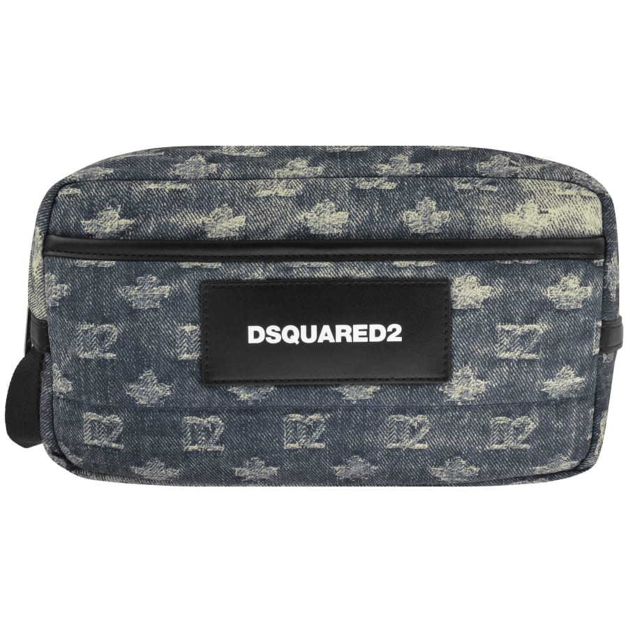 Image number 1 for DSQUARED2 D2 Monogram Wash Bag Blue
