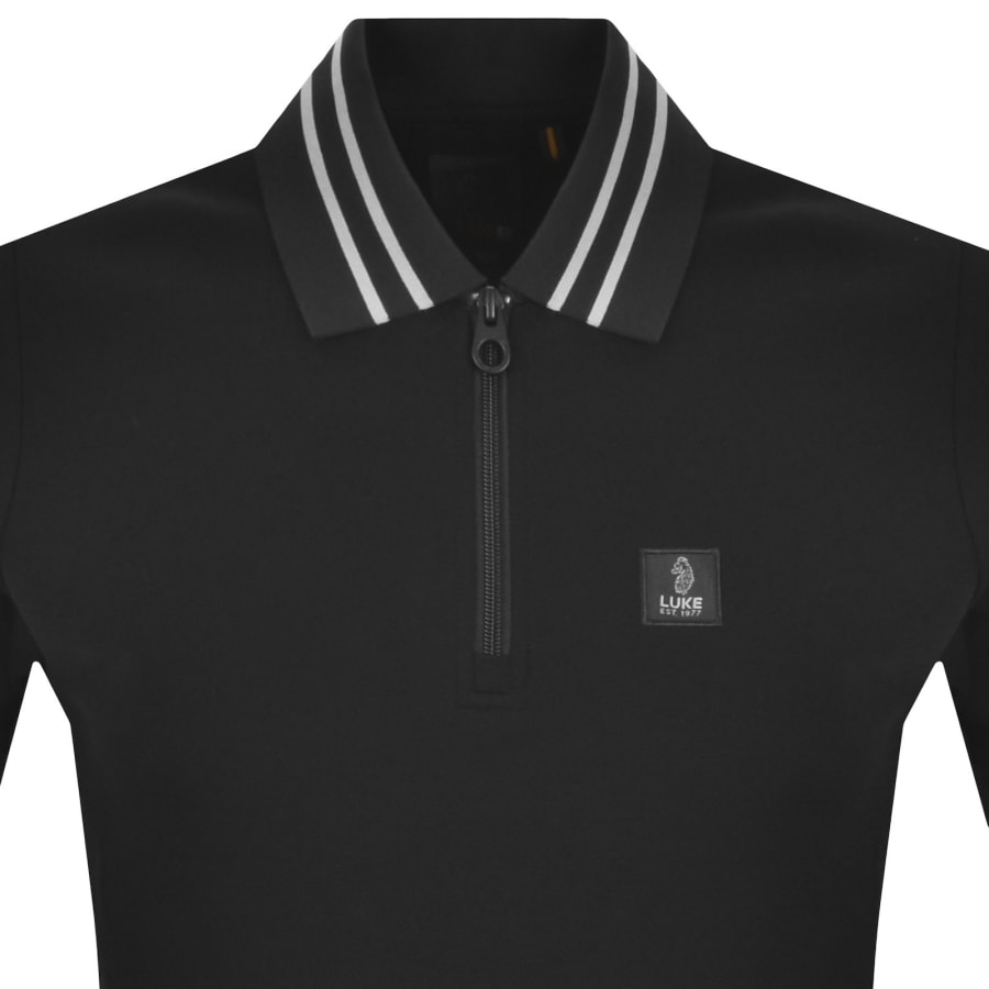 Image number 2 for Luke 1977 Throop Zip Polo Black