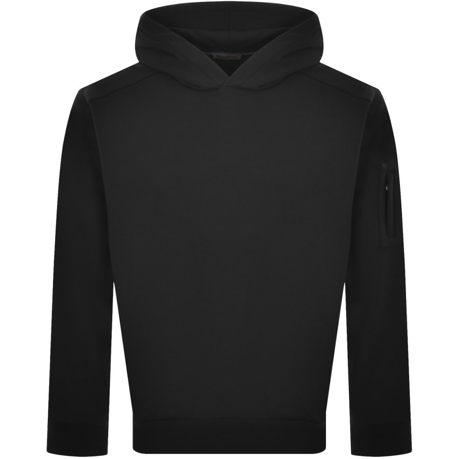 Image number 2 for Sandbanks Zip Pocket Interlock Hoodie Black