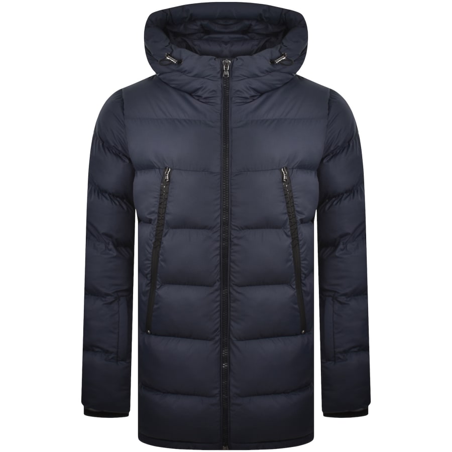 Image number 2 for Sandbanks Mid Puffer Jacket Navy