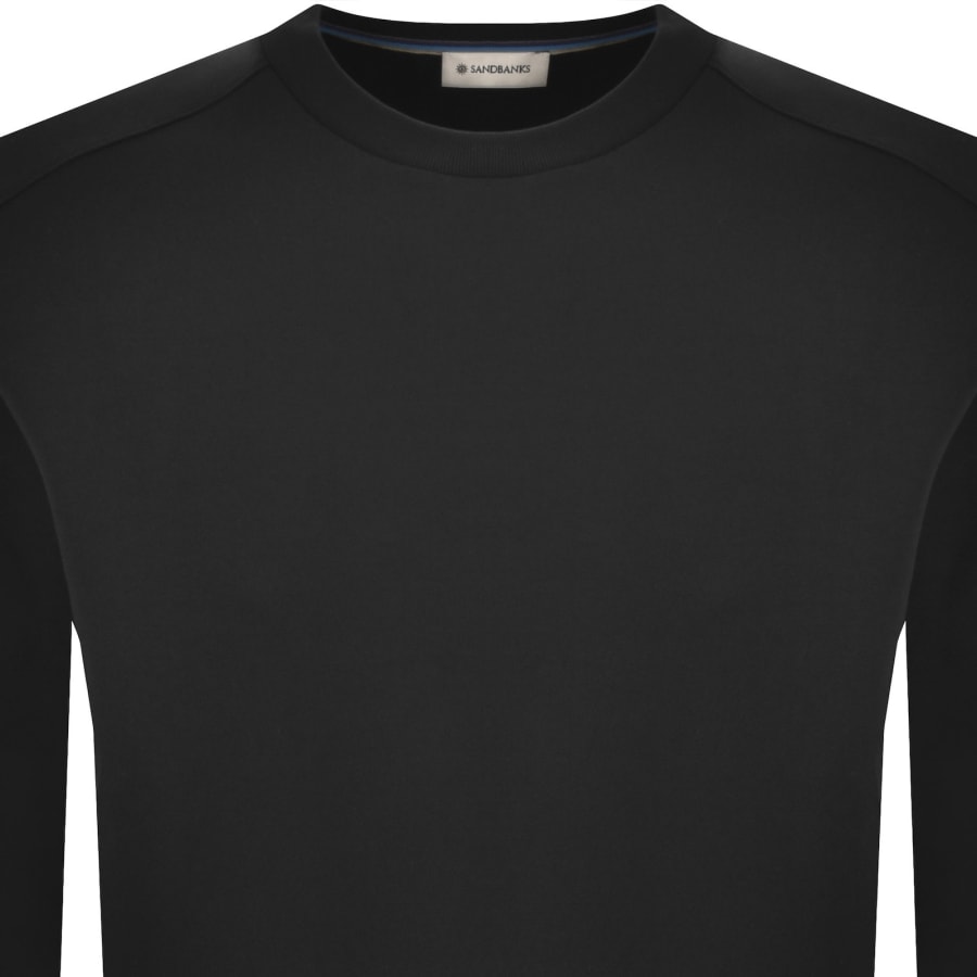 Image number 3 for Sandbanks Zip Pocket Interlock Sweatshirt Black