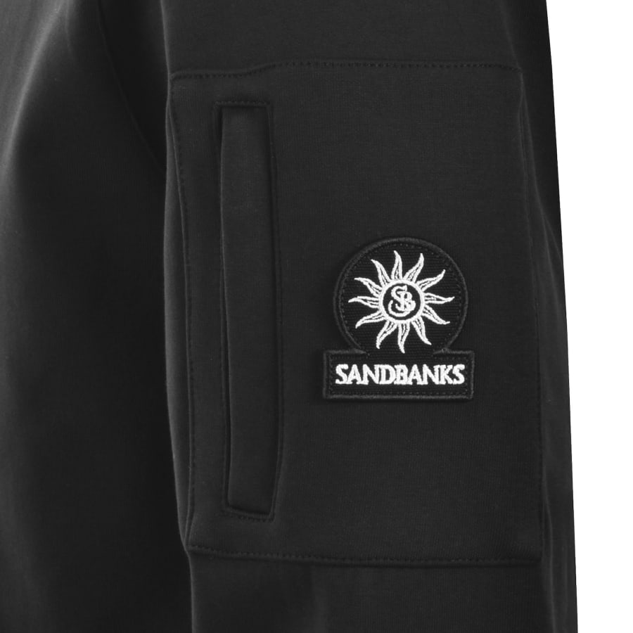 Image number 4 for Sandbanks Zip Pocket Interlock Sweatshirt Black