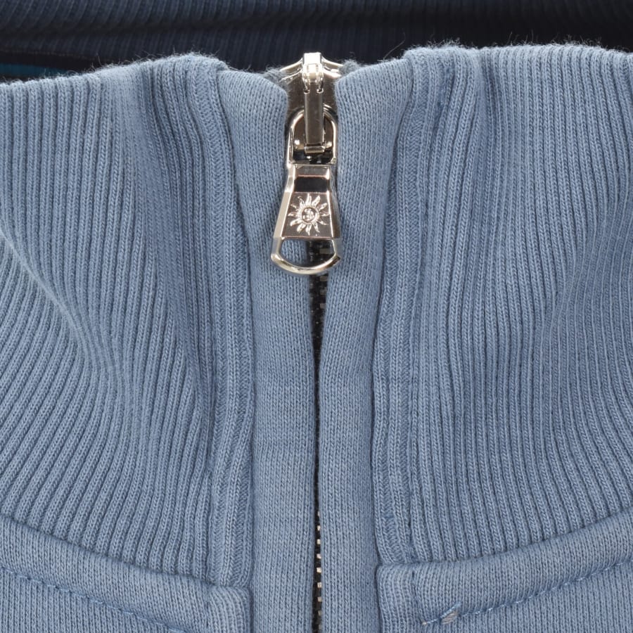 Image number 4 for Sandbanks Quarter Zip Sweatshirt Blue
