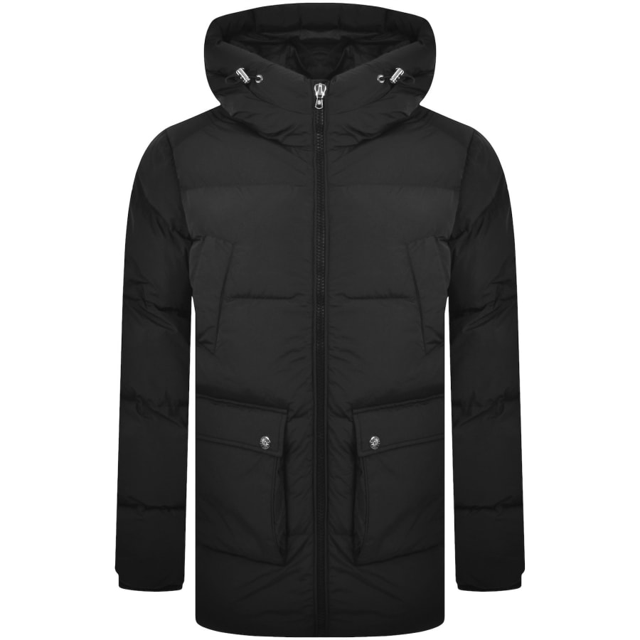 Image number 2 for Sandbanks Mid Puffer Jacket Black