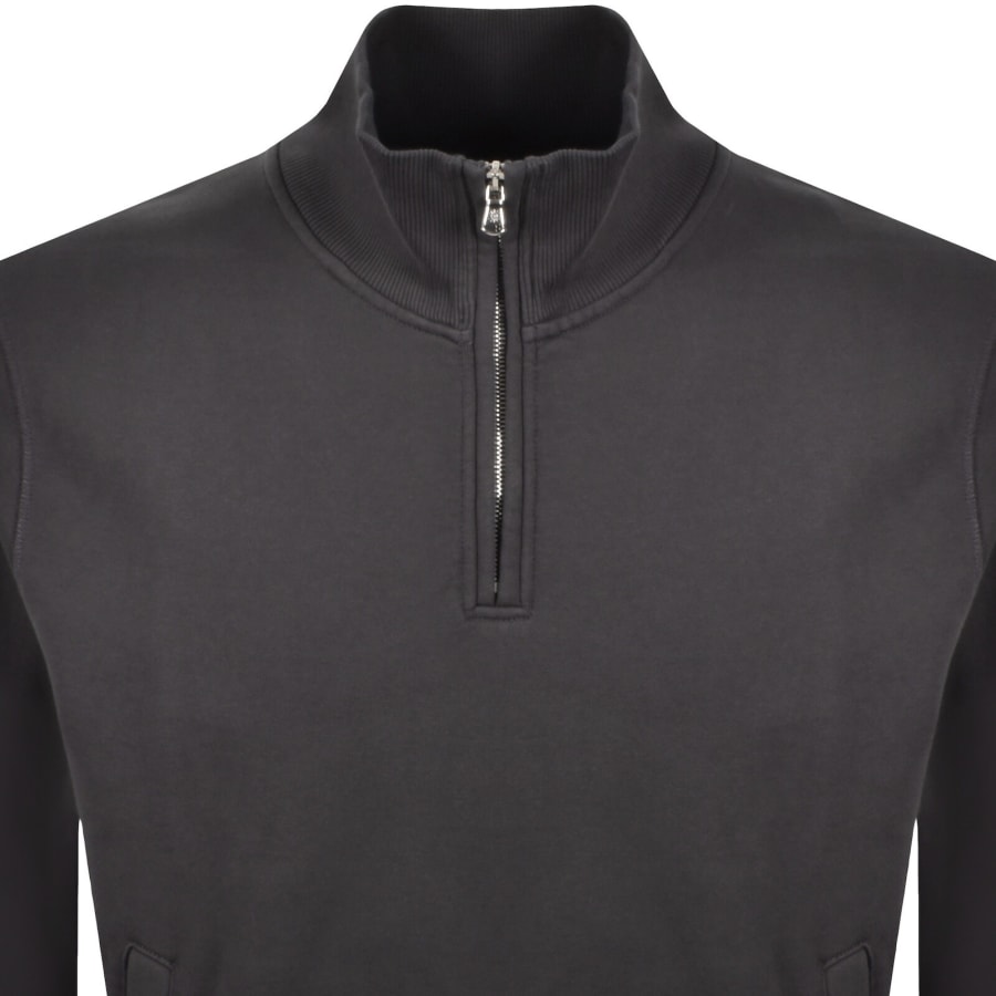 Image number 3 for Sandbanks Quarter Zip Sweatshirt Grey