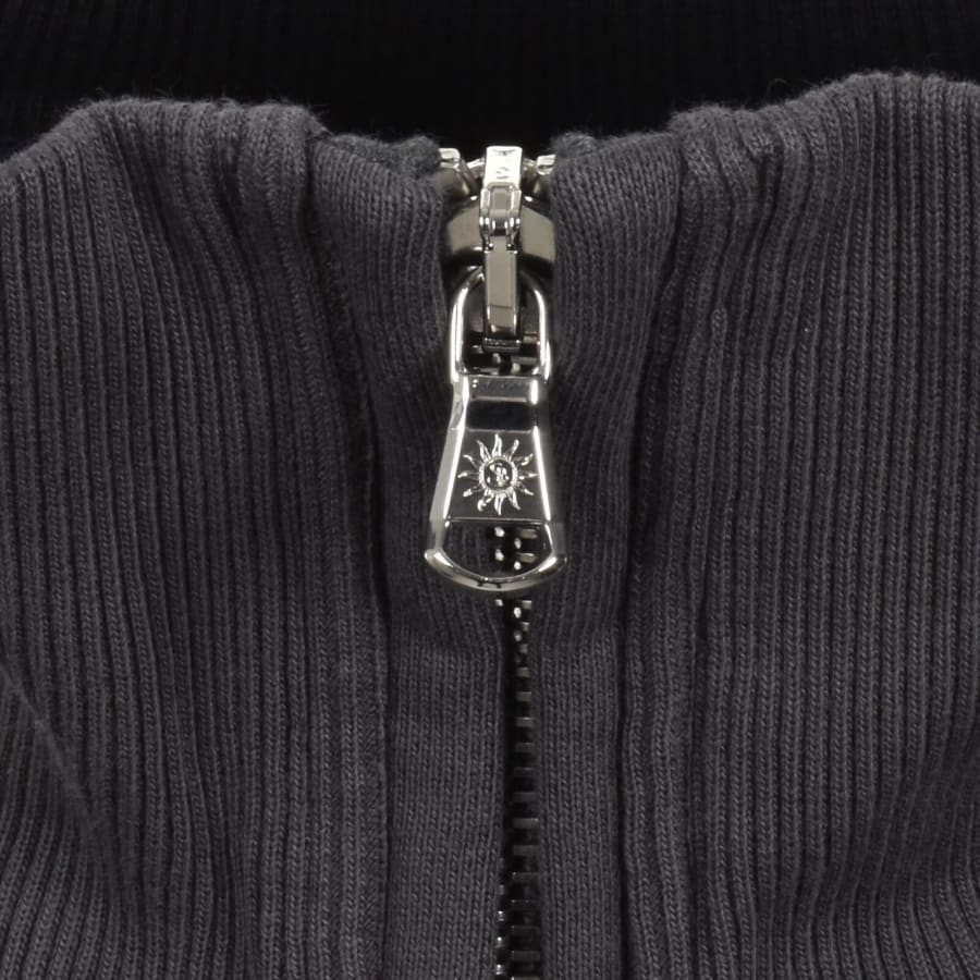 Image number 5 for Sandbanks Quarter Zip Sweatshirt Grey