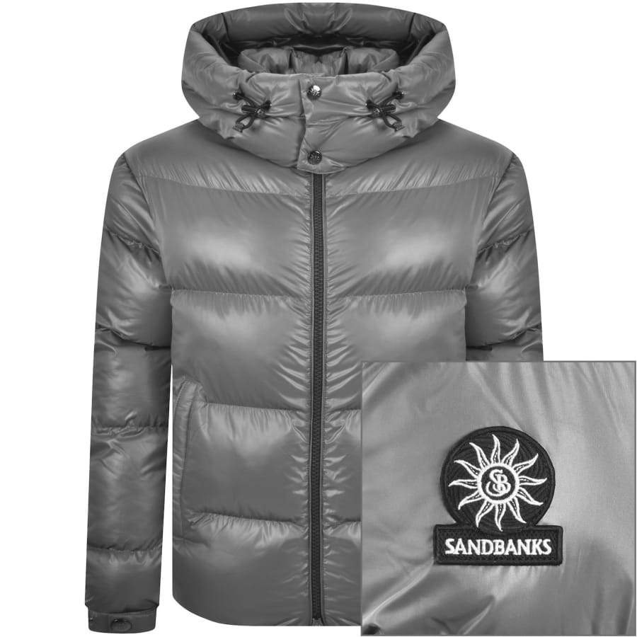 Image number 1 for Sandbanks Core Puffer Jacket Grey