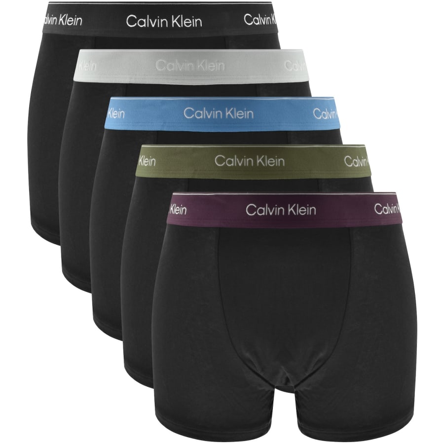 Image number 1 for Calvin Klein Underwear 5 Pack Trunks Black