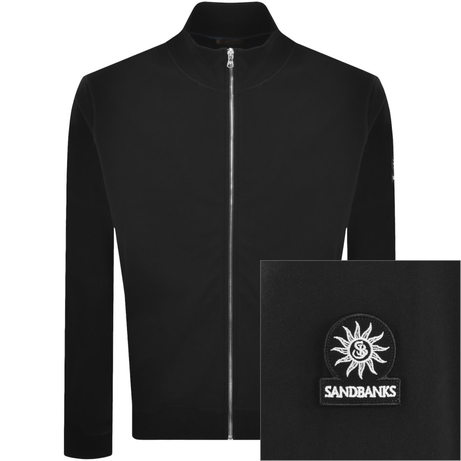Image number 1 for Sandbanks Full Zip Track Top Black