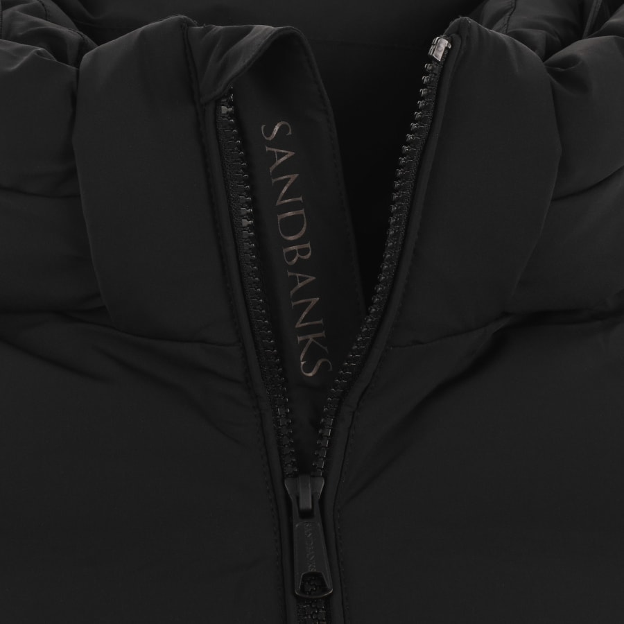 Image number 4 for Sandbanks Banks Puffer Jacket Black