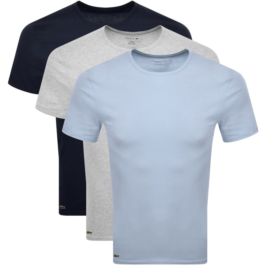Image number 1 for Lacoste Slim Fit 3 Pack T Shirts Multi
