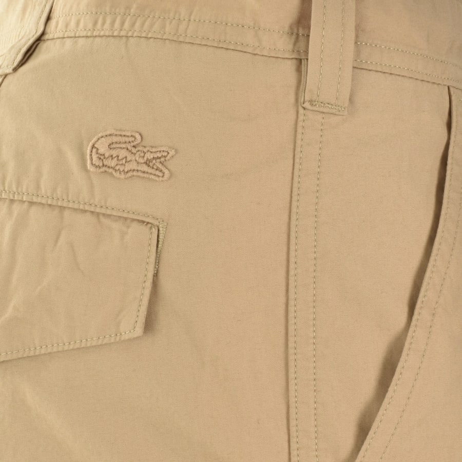 Image number 3 for Lacoste Bermuda Cargo Shorts Beige