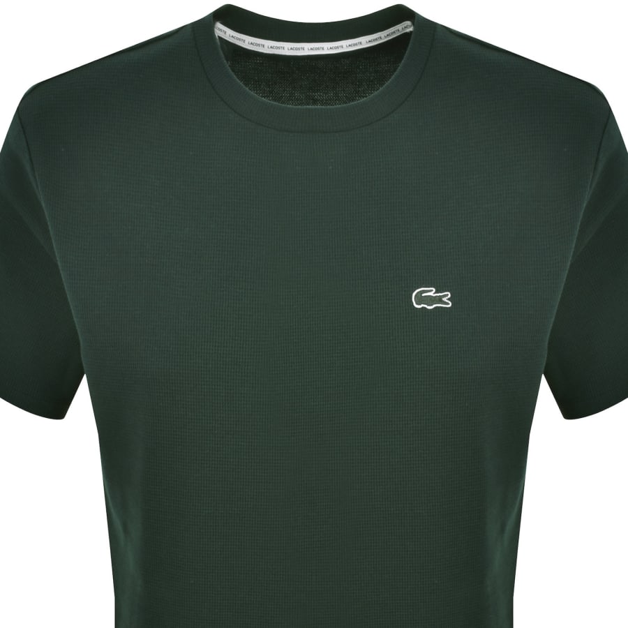 Image number 2 for Lacoste Loungewear Waffle T Shirt Green