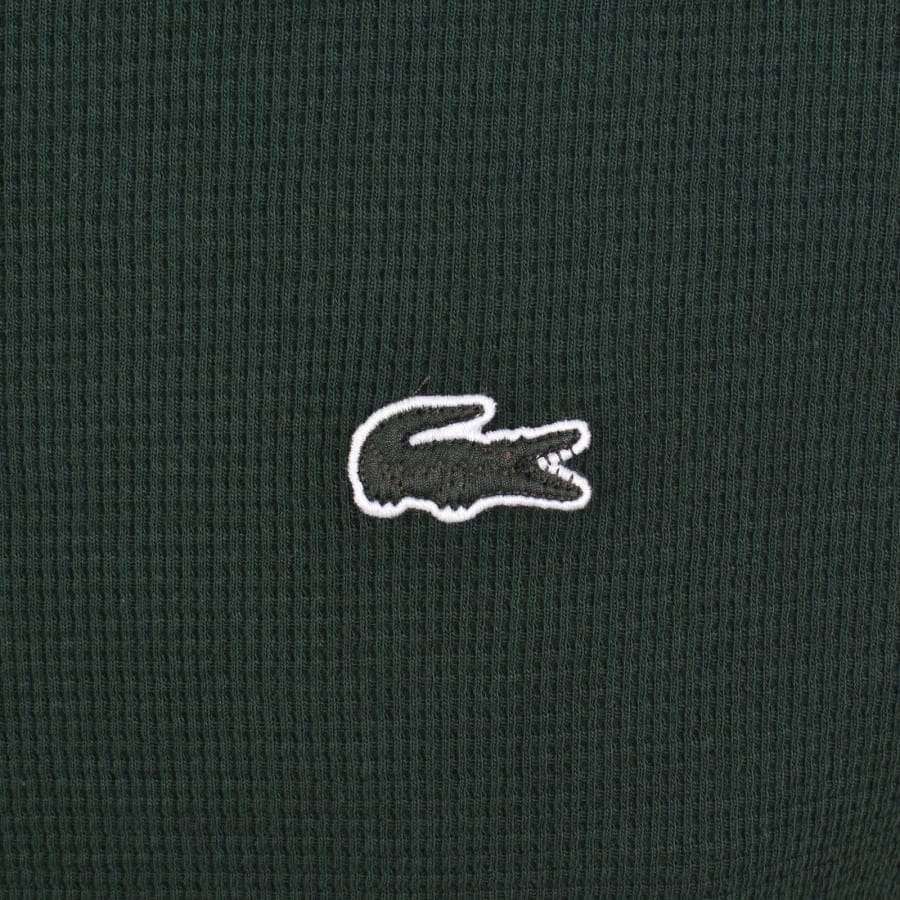 Image number 3 for Lacoste Loungewear Waffle T Shirt Green