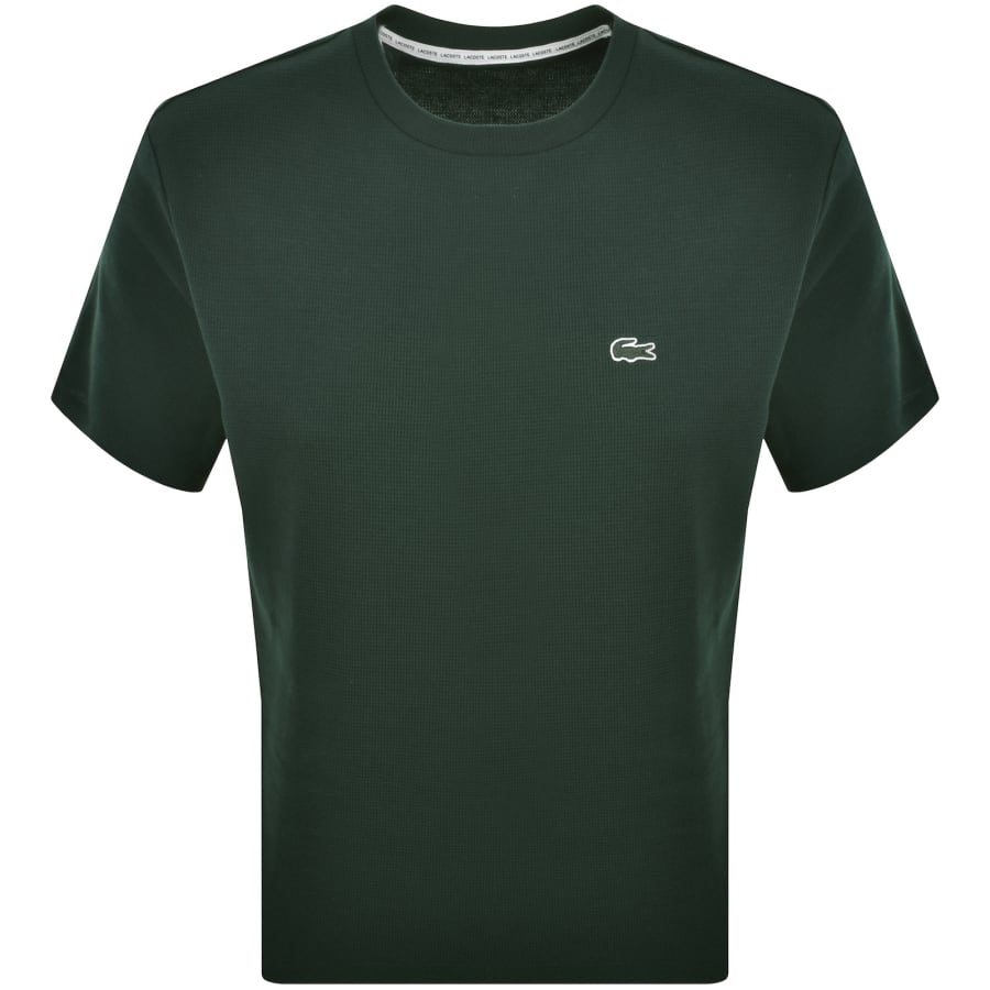 Image number 1 for Lacoste Loungewear Waffle T Shirt Green