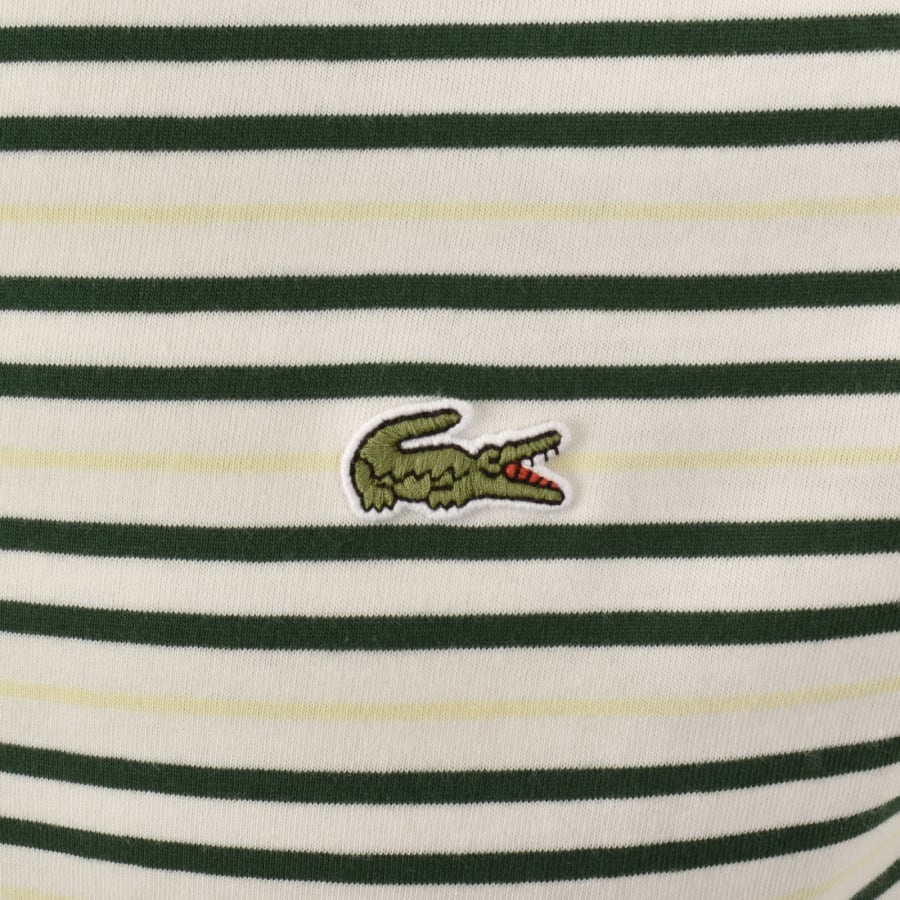 Image number 3 for Lacoste Stripe T Shirt White
