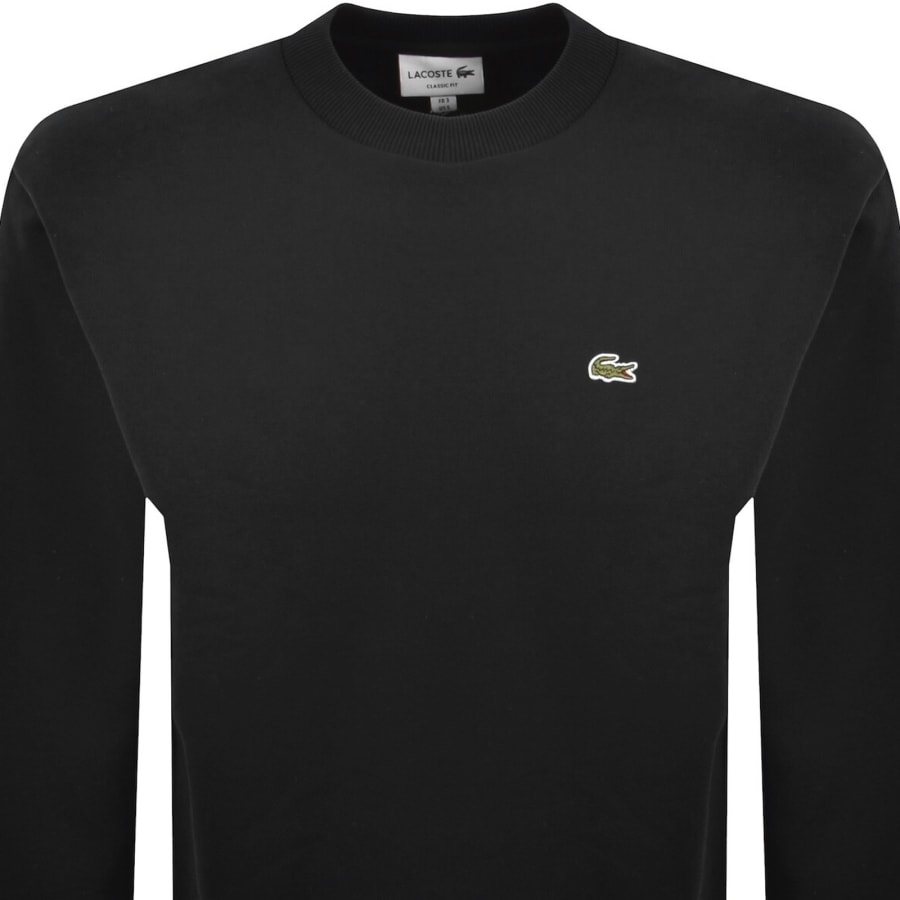 Image number 2 for Lacoste Crew Neck Sweatshirt Black