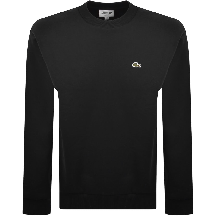 Image number 1 for Lacoste Crew Neck Sweatshirt Black