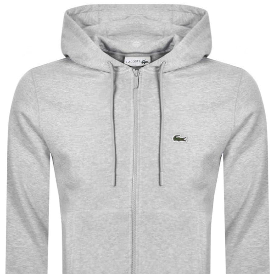 Image number 2 for Lacoste Full Zip Hoodie Grey