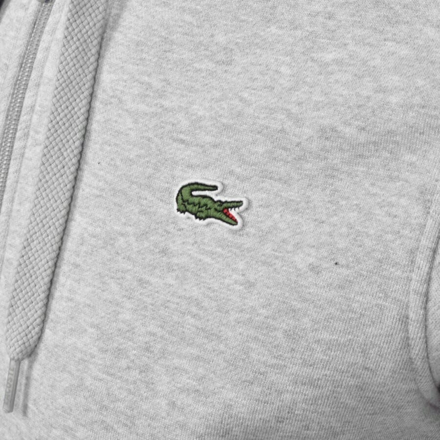 Image number 3 for Lacoste Full Zip Hoodie Grey