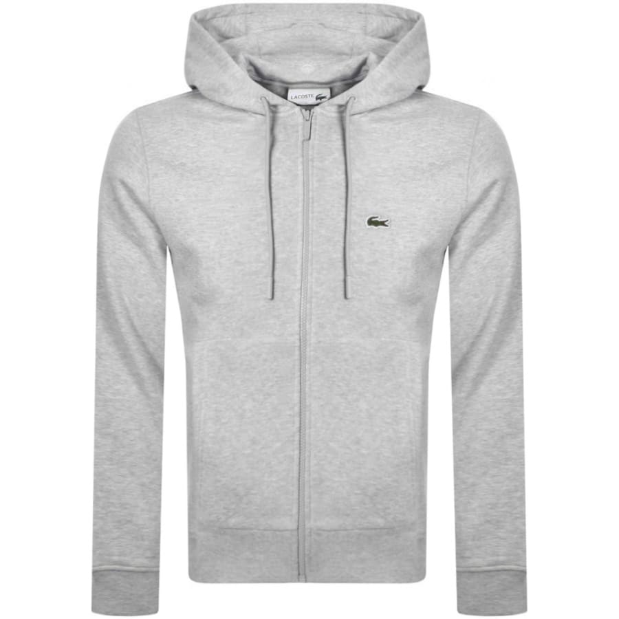 Image number 1 for Lacoste Full Zip Hoodie Grey