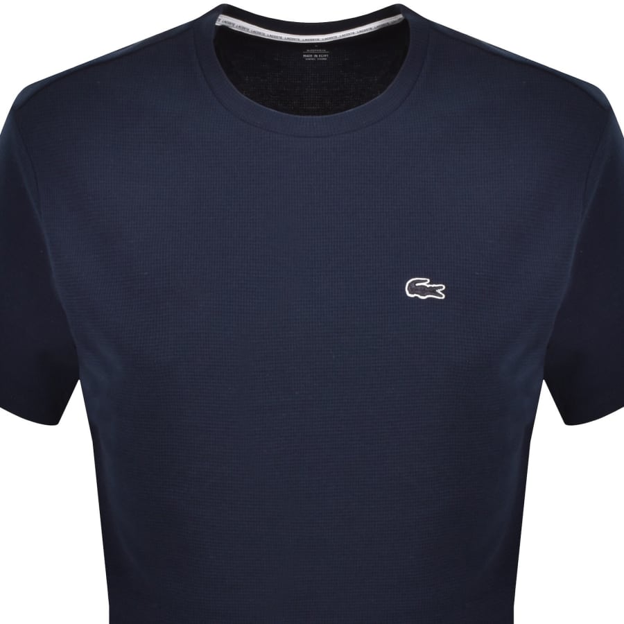 Image number 2 for Lacoste Loungewear Waffle T Shirt Navy