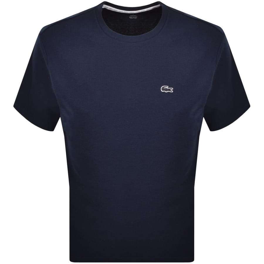 Image number 1 for Lacoste Loungewear Waffle T Shirt Navy