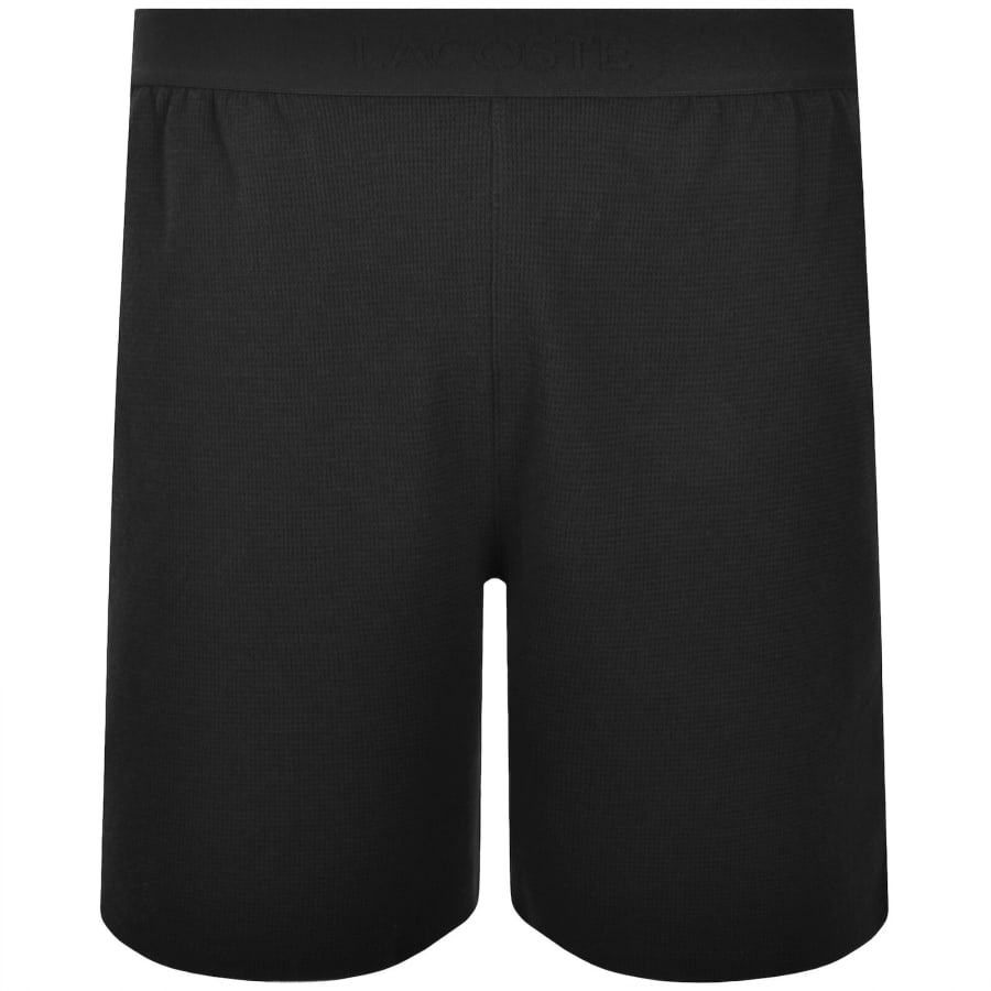 Image number 1 for Lacoste Lounge Waffle Shorts Black