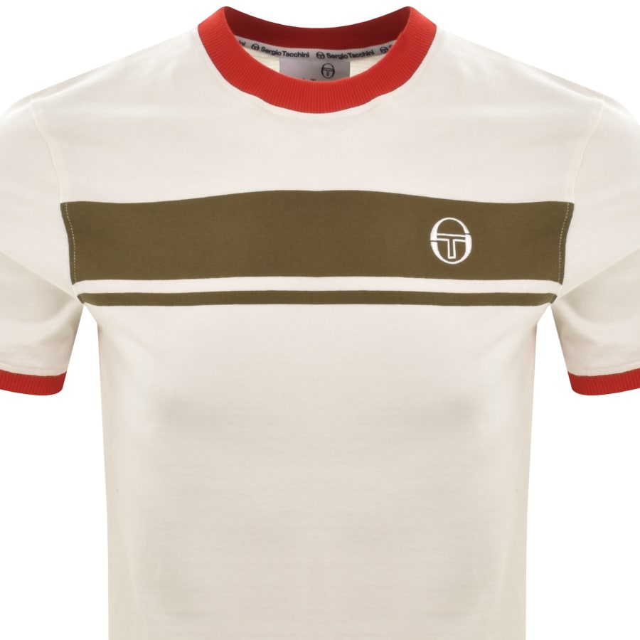 Image number 2 for Sergio Tacchini Logo T Shirt Beige