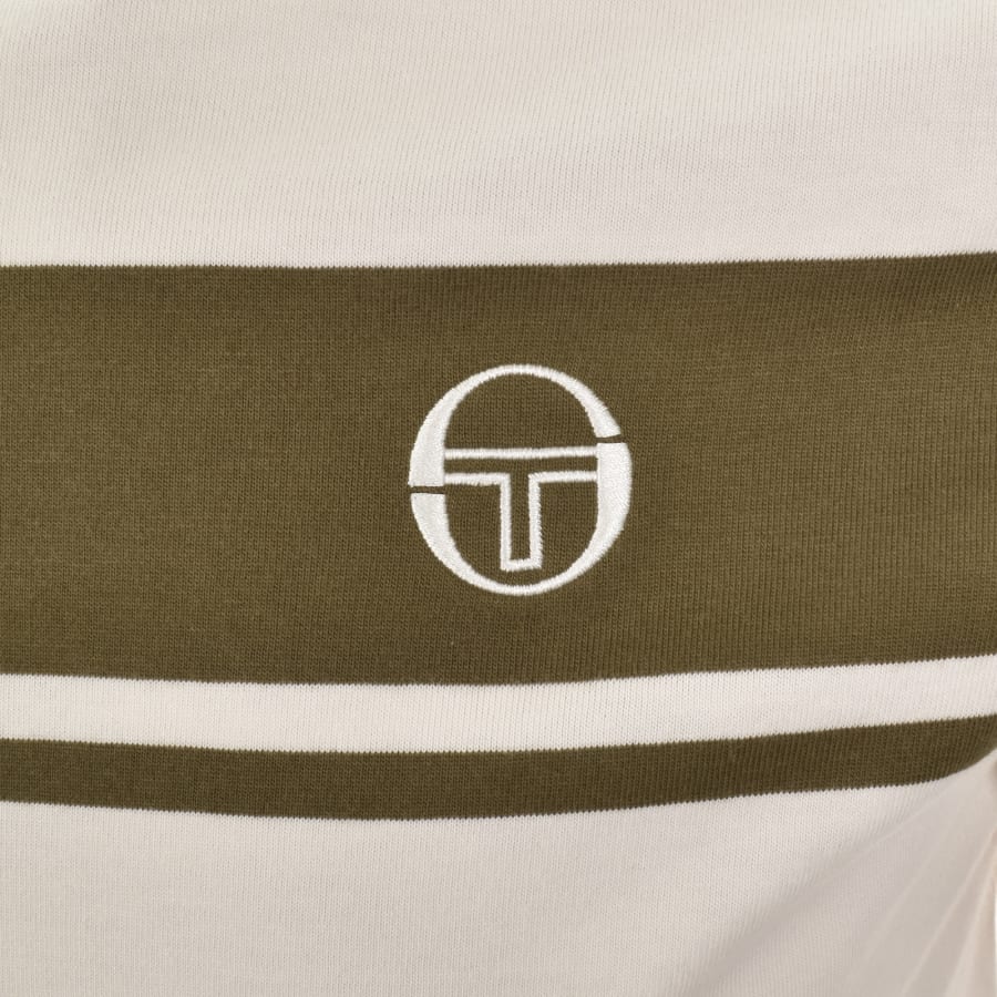 Image number 3 for Sergio Tacchini Logo T Shirt Beige