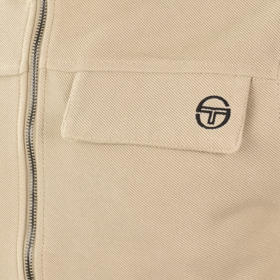 Image number 3 for Sergio Tacchini Guilo Track Top Beige