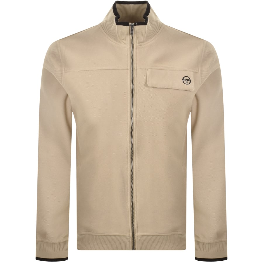 Image number 1 for Sergio Tacchini Guilo Track Top Beige