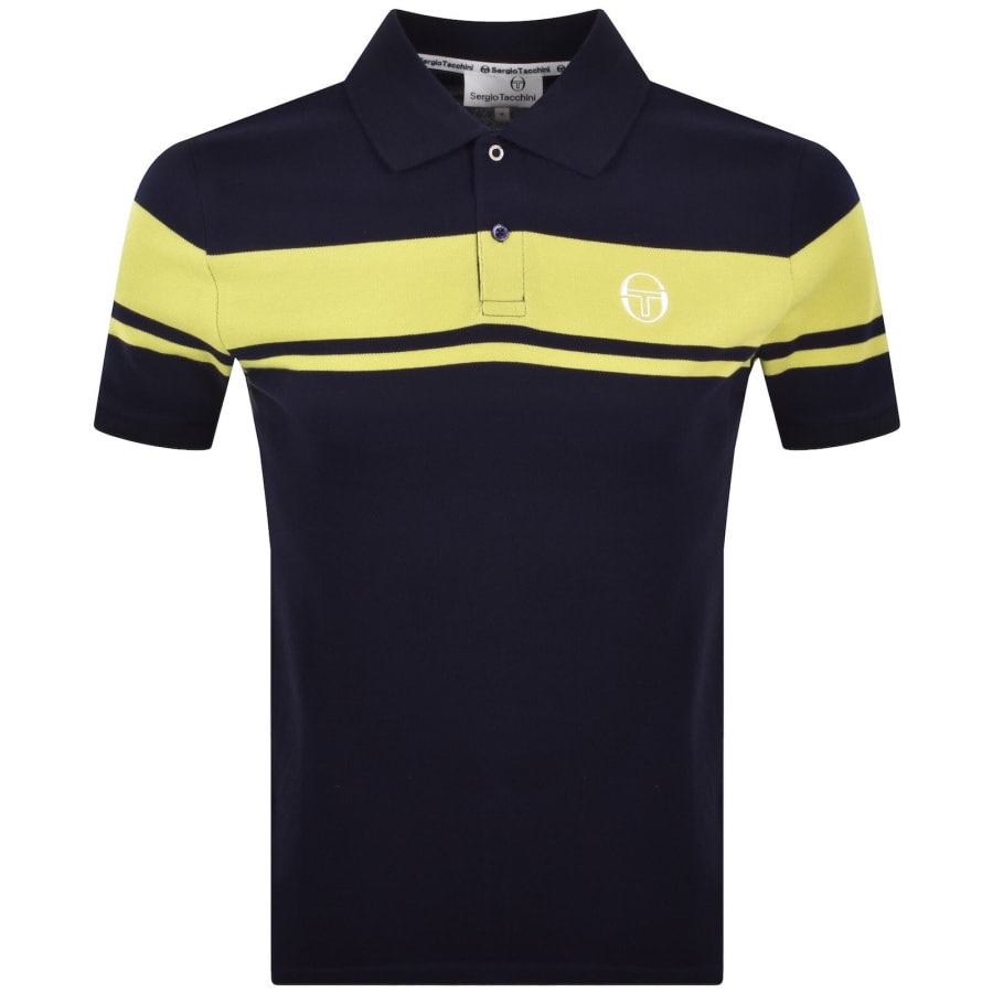 Image number 1 for Sergio Tacchini Young Line Polo T Shirt Navy